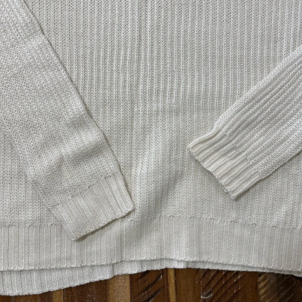 SO Cream Knitted Long Sleeve V Neck Sweatshirt - Picture 2 of 9